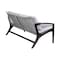 Armen Living Brighton 4 Piece Outdoor Patio Seating Set in Dark Eucalyptus Wood with Gray Rope and White Cushions 840254336100 - alternate 5